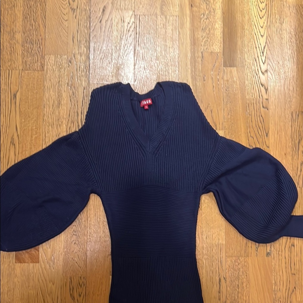 Staud Elegant Navy Blue Knit Dress XS - Picture 2 of 4
